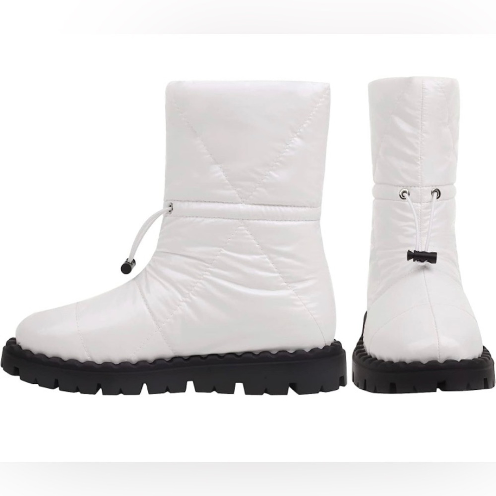 sun gurg Women's Winter Snow Boot Quilted Down Platform Chunky Heel Boots NEW
